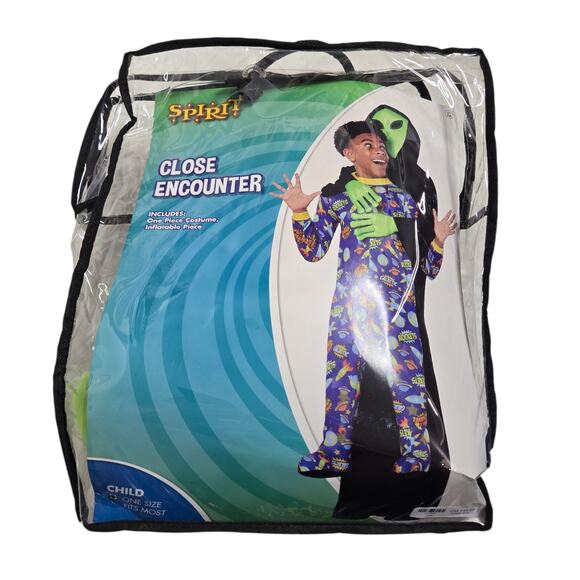 Spirit Halloween Close Encounter Alien Inflatable Costume Kid's OSFM - Picture 4 of 7